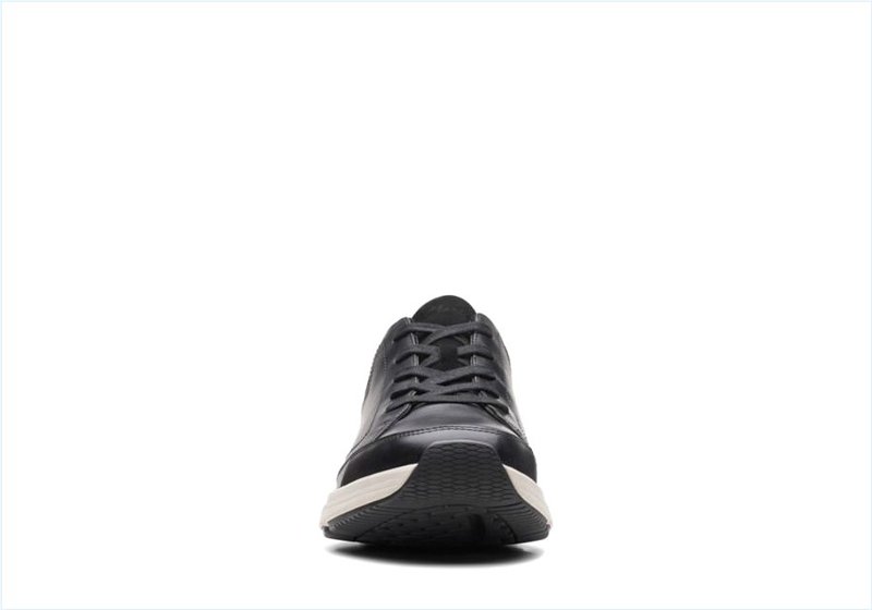  Wave2.0 Way / Black Leather Mens Sport Shoes