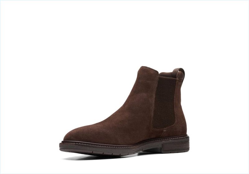  Clarkdale Hall / Dark Brown Suede Mens Boots