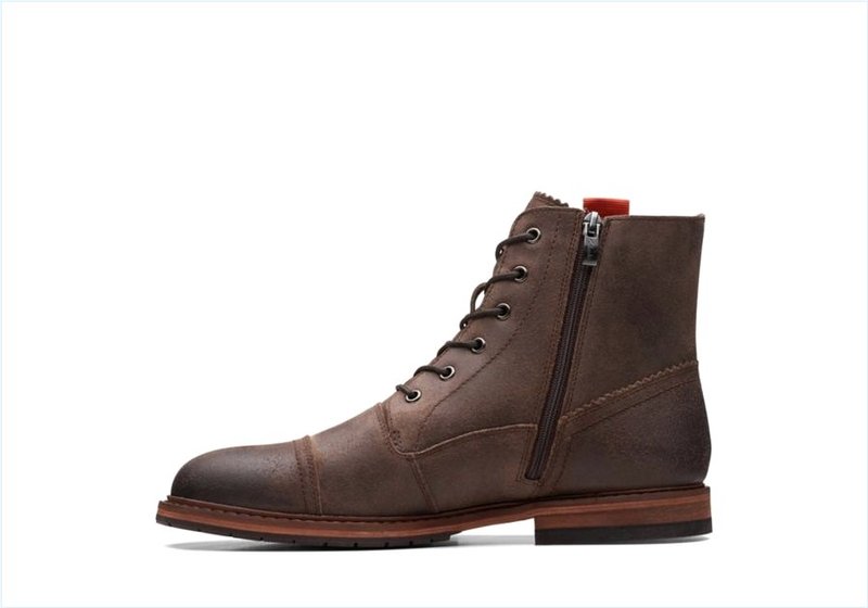  Clarkdale West / Dark Brown Suede Mens Boots