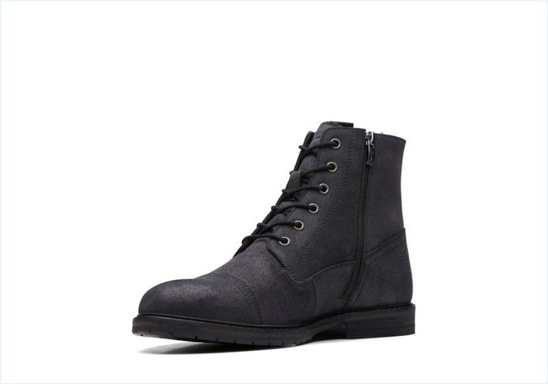  Clarkdale West / Black Suede Mens Boots