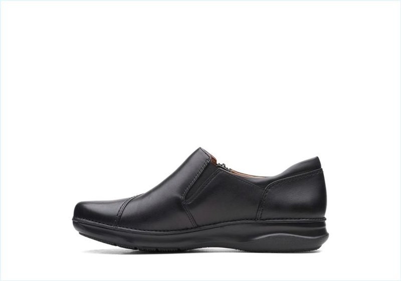  Appley Zip / Black Leather Womens Shoes