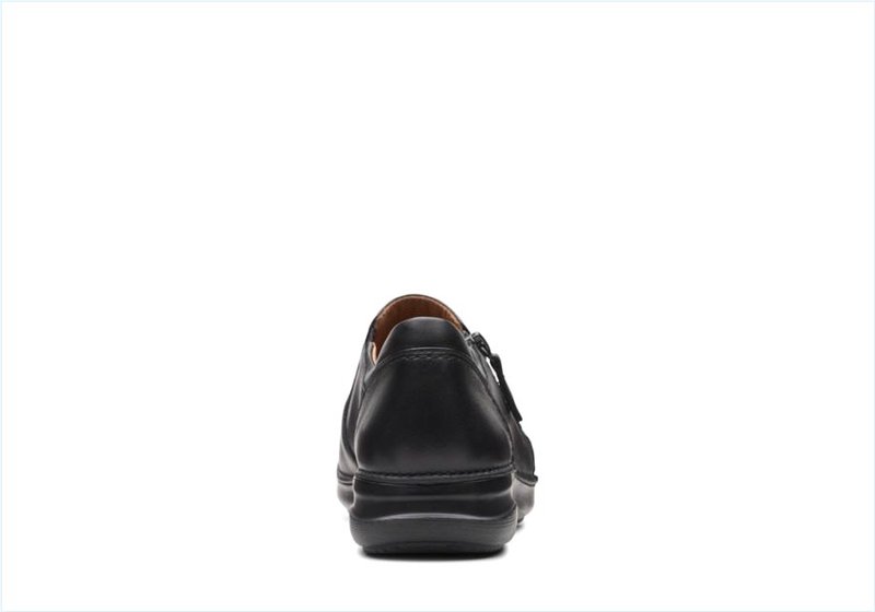  Appley Zip / Black Leather Womens Shoes