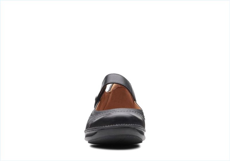  Appley Walk / Black Leather Womens Shoes