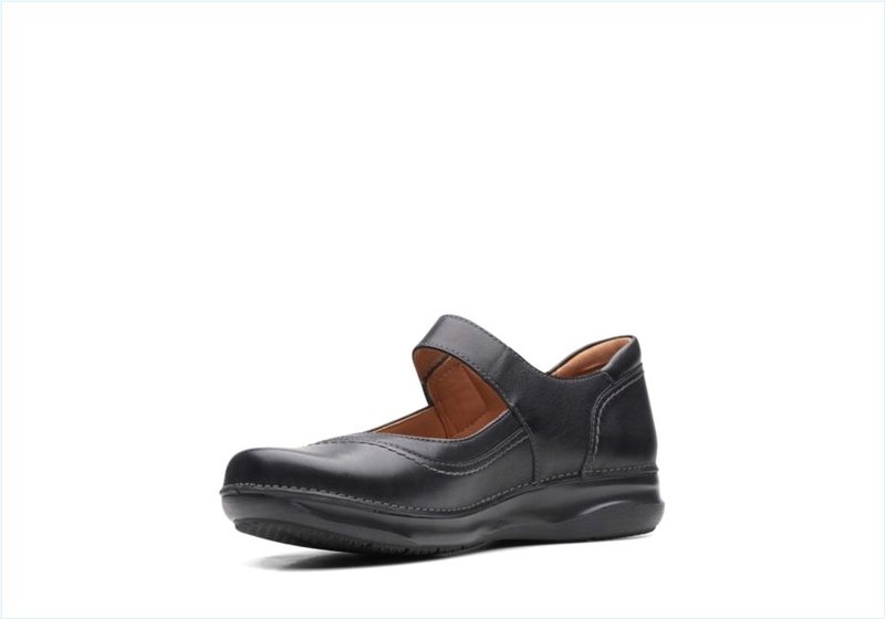  Appley Walk / Black Leather Womens Shoes