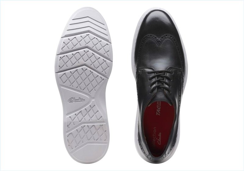  Dennet Wing / Black Leather Mens Shoes