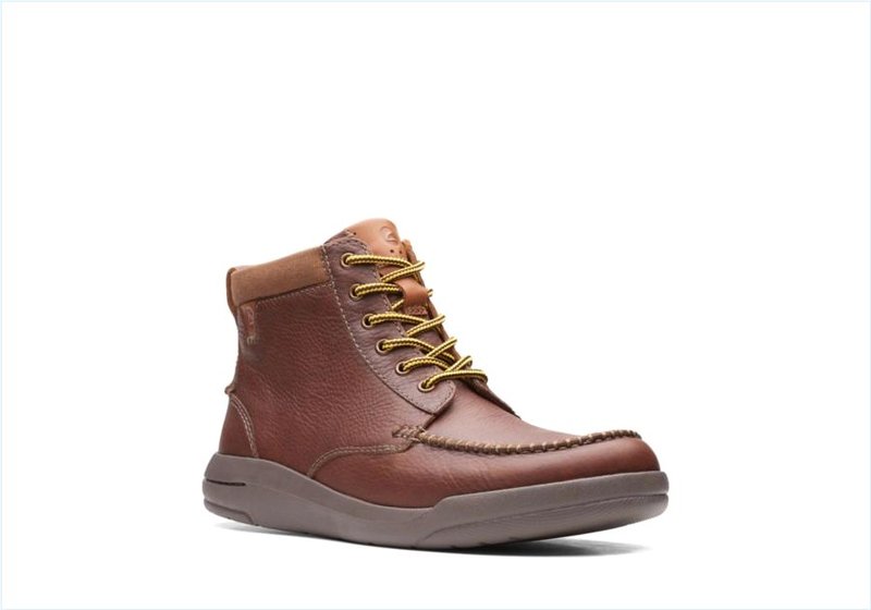  Driftway High / Dark Tan Leather Mens Boots