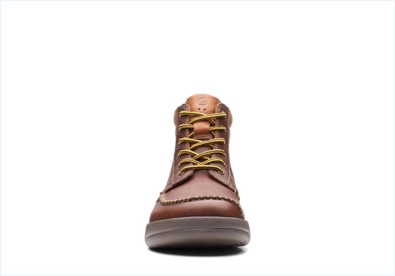  Driftway High / Dark Tan Leather Mens Boots