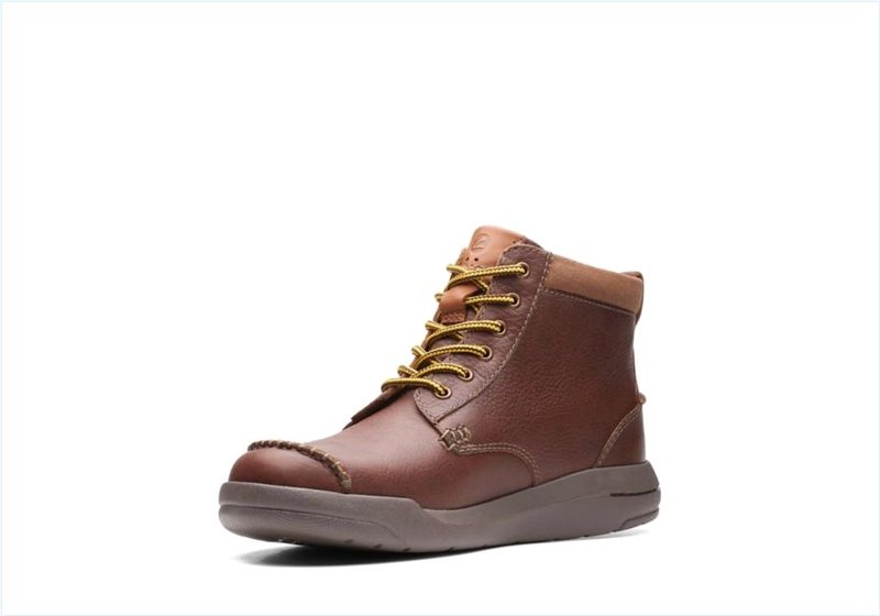  Driftway High / Dark Tan Leather Mens Boots