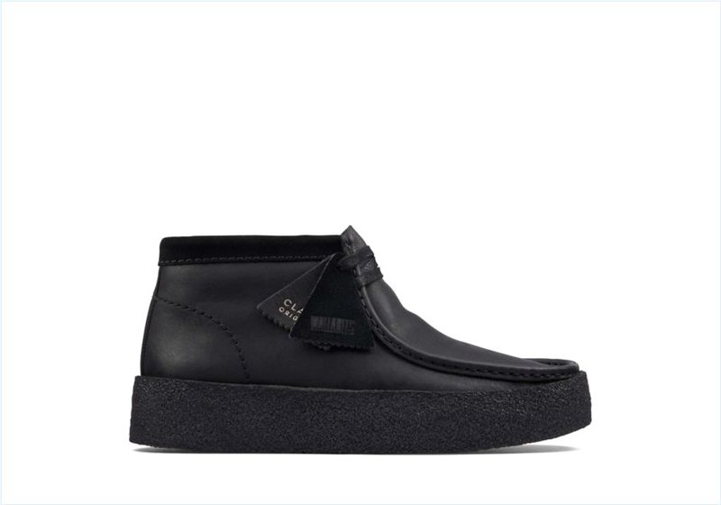  Wallabee Cup Bt / Black Leather Mens Originals Icon Boots