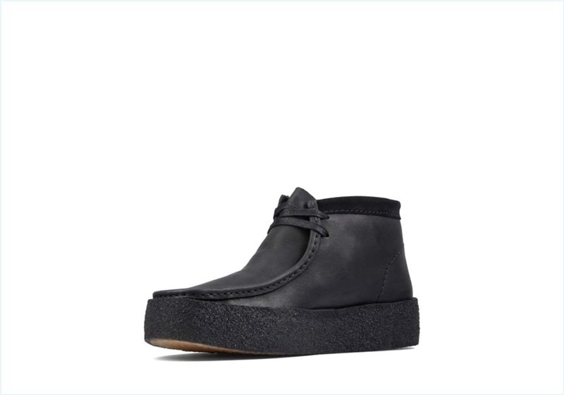  Wallabee Cup Bt / Black Leather Mens Originals Icon Boots