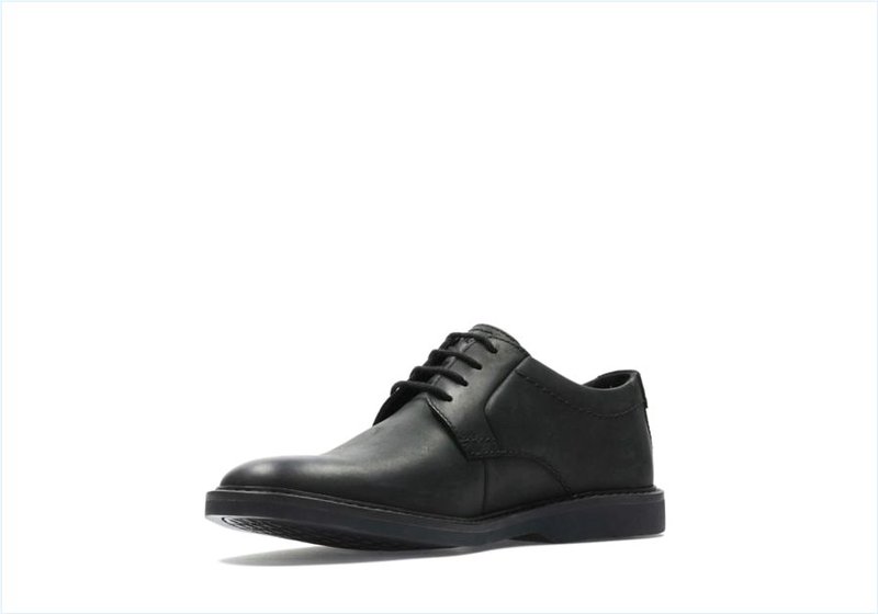  Atticus LTLace / Black Leather Mens Shoes