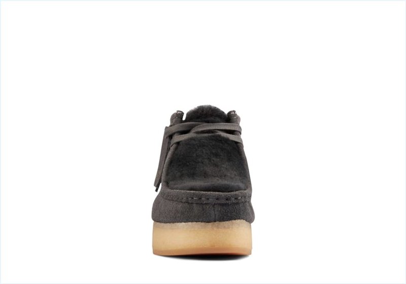  Wallabee Wedge / Dark Grey Suede Womens Originals Icon Boots