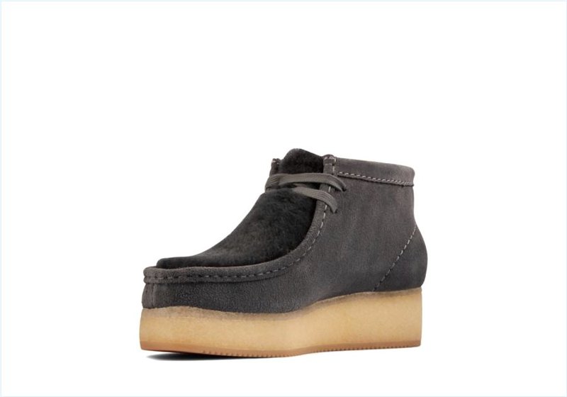  Wallabee Wedge / Dark Grey Suede Womens Originals Icon Boots