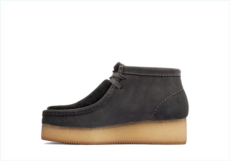  Wallabee Wedge / Dark Grey Suede Womens Originals Icon Boots