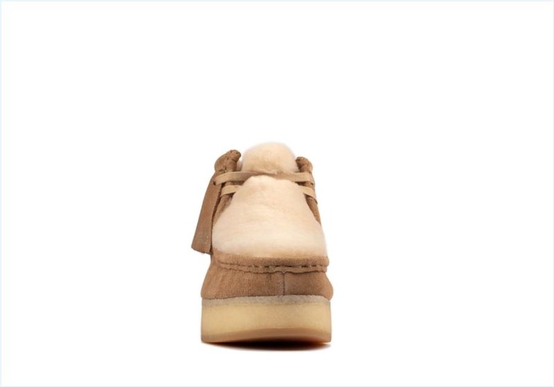  Wallabee Wedge / Light Tan Suede Womens Originals Icon Boots