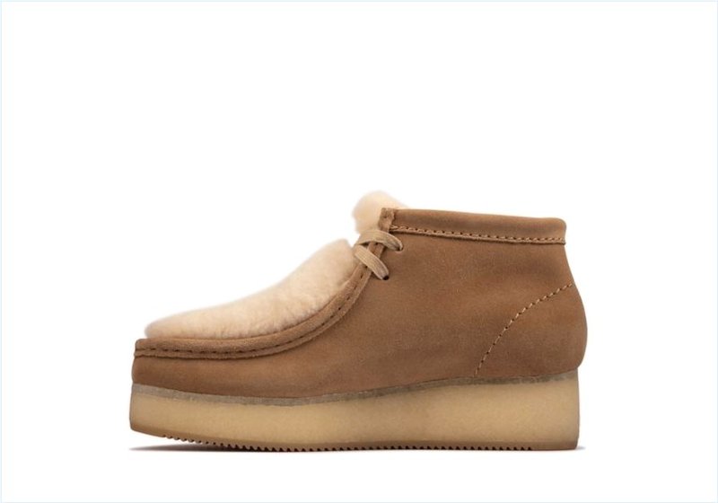  Wallabee Wedge / Light Tan Suede Womens Originals Icon Boots