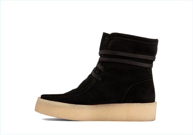  WallabeeCup Hi / Black Suede Womens Originals Icon Boots