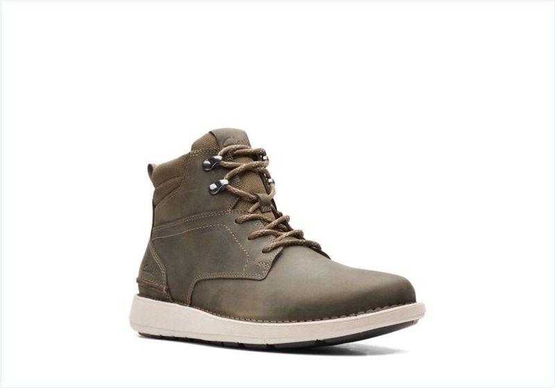  Larvik Mid / Olive Leather Mens Boots