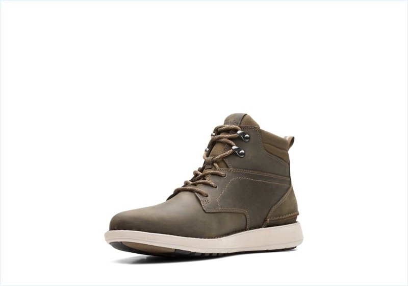  Larvik Mid / Olive Leather Mens Boots