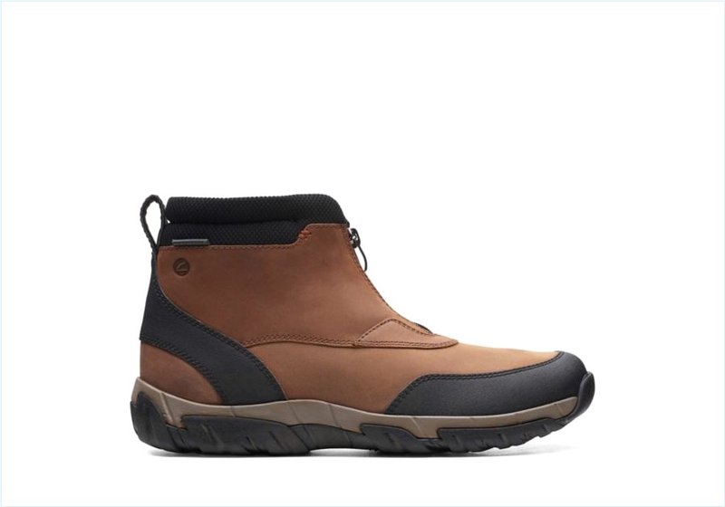  Grove Zip II / Dark Tan Leather Mens Boots