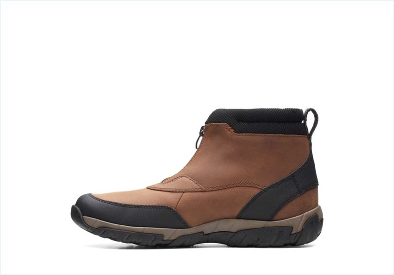  Grove Zip II / Dark Tan Leather Mens Boots