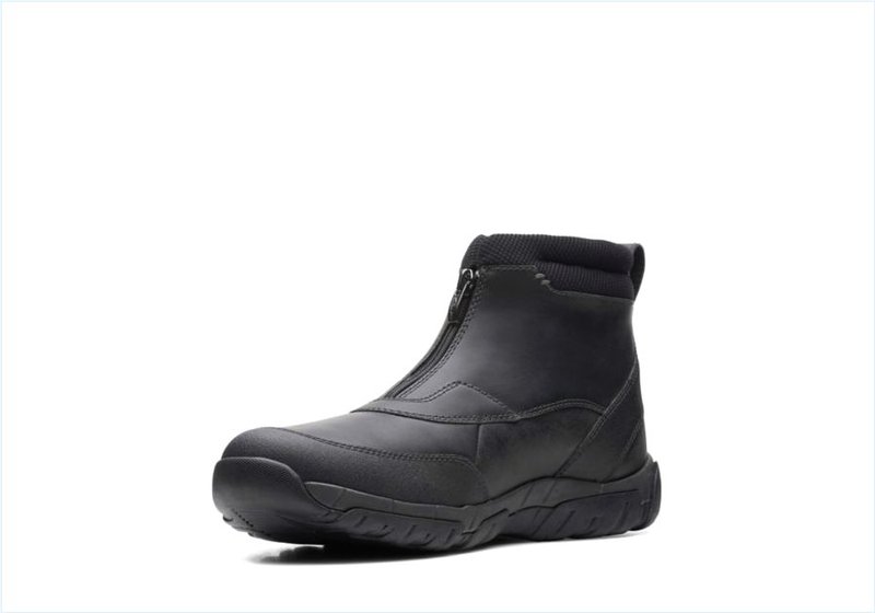  Grove Zip II / Black Leather Mens Boots