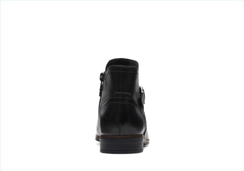  Trish Strap / Black Leather Womens Boots