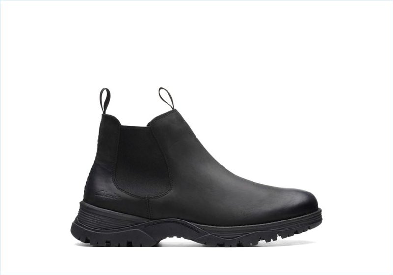  Topton Chelsea / Black Oily Leather Mens Boots