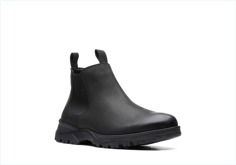  Topton Chelsea / Black Oily Leather Mens Boots