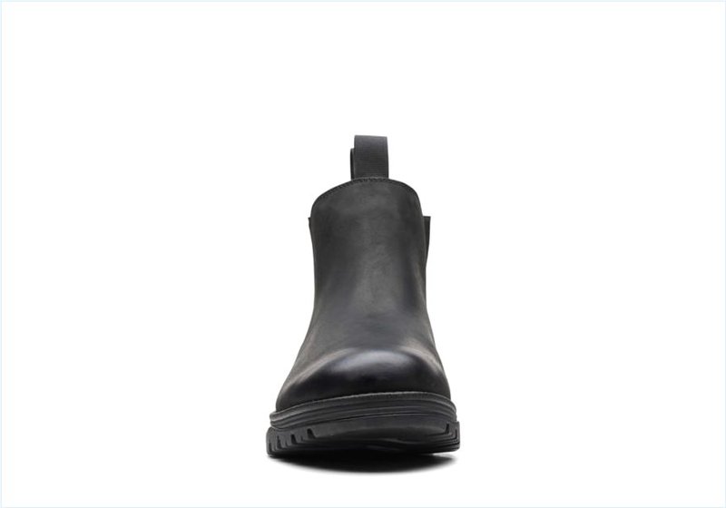  Topton Chelsea / Black Oily Leather Mens Boots