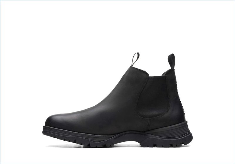  Topton Chelsea / Black Oily Leather Mens Boots