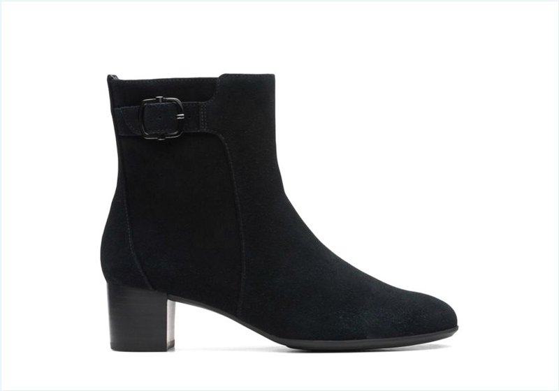  Linnae Up / Black Suede Womens Boots