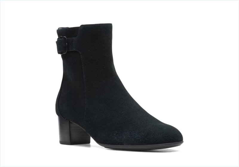  Linnae Up / Black Suede Womens Boots