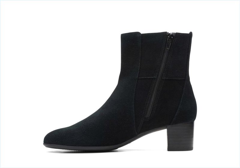  Linnae Up / Black Suede Womens Boots