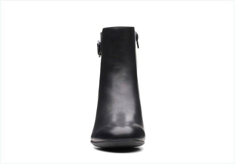  Linnae Up / Black Leather Womens Boots