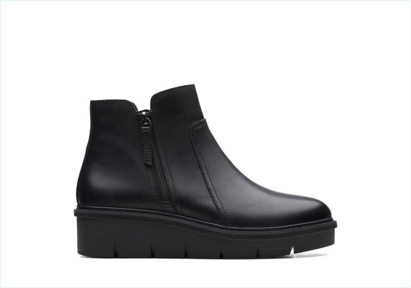  Airabell Zip / Black Leather Womens Boots