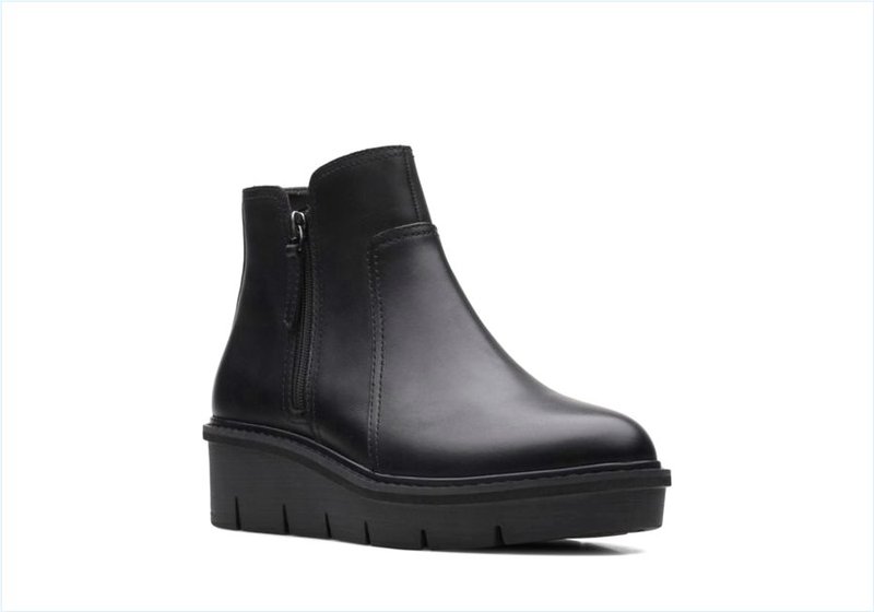  Airabell Zip / Black Leather Womens Boots