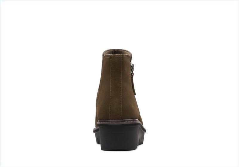  Airabell Zip / Dark Olive Suede Womens Boots