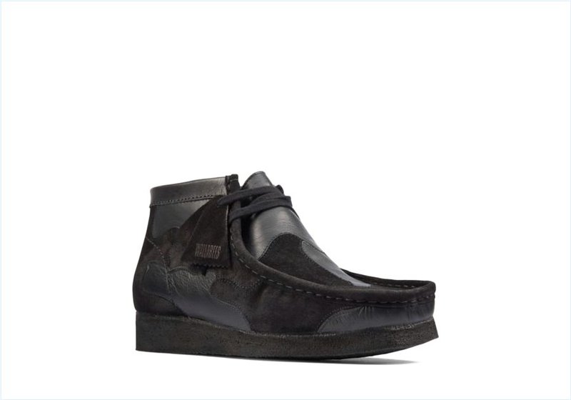  Wallabee Patch / Black Combination Mens Originals Boots