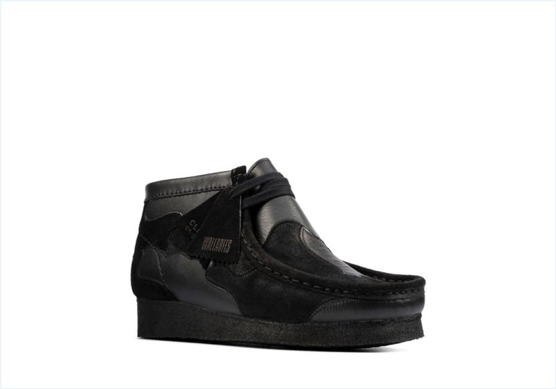  Wallabee Patch / Black Combination Womens Originals Boots