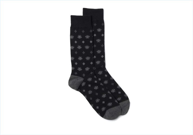  Bee Diamond Crew / Black Mens Accessories Socks