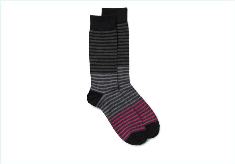  3 Stripe Crew / Black Mens Accessories Socks