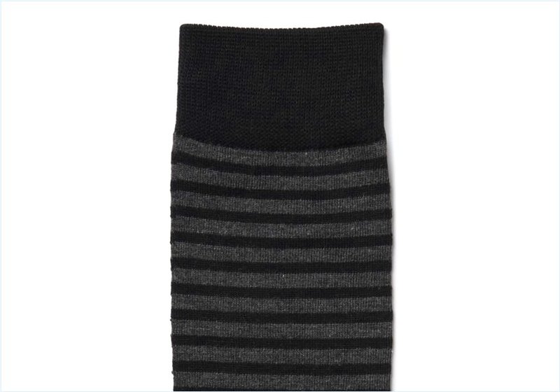  3 Stripe Crew / Black Mens Accessories Socks