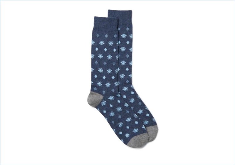  Bee Diamond Crew / Denim Mens Accessories Socks