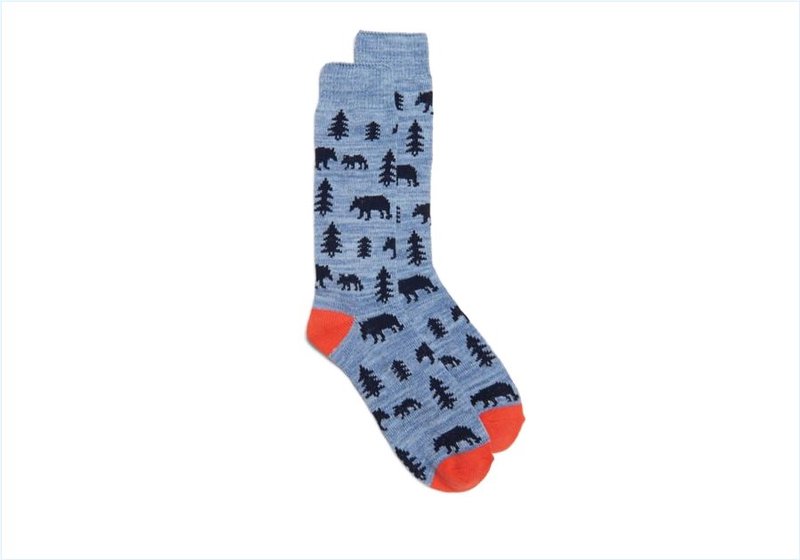  WdlndAnimalsEC / Blue Mens Accessories Socks